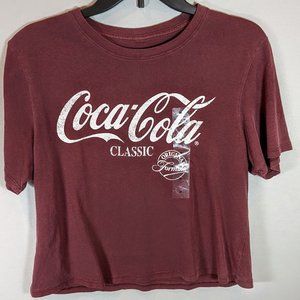 Women's Classic Original Formula Vintage Look Coca Cola Crop Top T-Shirt